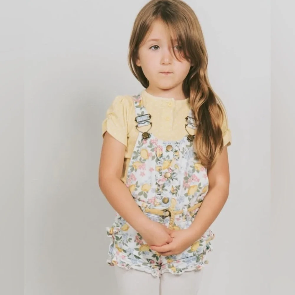 Floral Kids Overalls - Picture 2 of 3